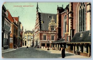 Haarlem North Holland Netherlands Postcard Spek Street 1907 Posted Antique