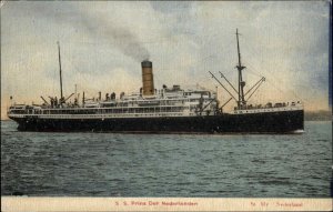 Steamer Steamship S.S. Prins Der Nederlanden c1910 Vintage Postcard