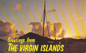 St Thomas Sunset Greetings From The Virgin Islands 1971