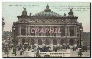 Paris Old Postcard Place of & # 39opera Music Academy