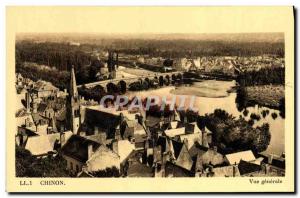 Postcard Old Chinon Vue Generale