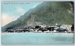 Juneau Alaska Postcard Water Front Overlooking Buildings Mountains 1910 Unposted