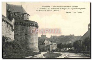 Old Postcard Tour Surienne Fougeres and Chateau St.