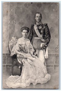 Berlin Germany Postcard Her Majesty King and Queen Sitting Royalty 1906