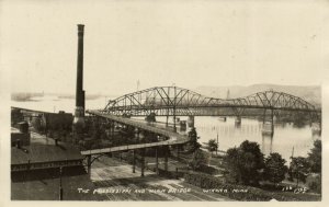 PC CPA US, MN, WINONA, MISSISSIPPI HIGH BRIDGE, REAL PHOTO POSTCARD (b6913)