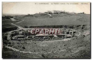 Old Postcard Tunisia Carthage Roman Theater Ensemble of view