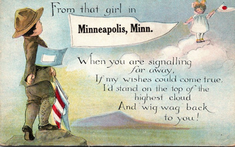 Minnesota Minneapolis Young Soldier From That Girl Pennant Series