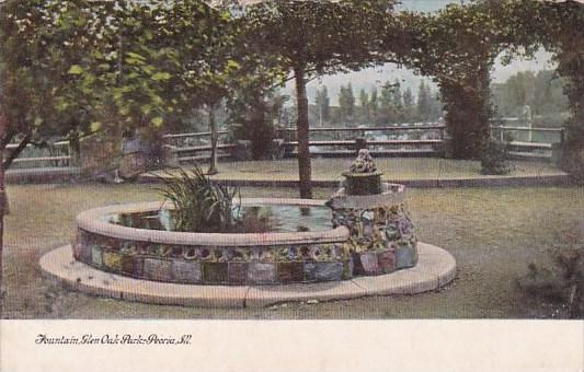 Illinois Peoria Fountain Glen Oak Park 1908