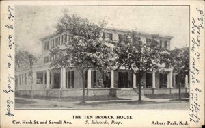 Asbury Park NJ New Jersey Ten Broeck House c1910 Postcard