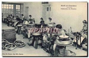 Old Postcard Champagne Moet & Chandon Manufacturing wirehoods