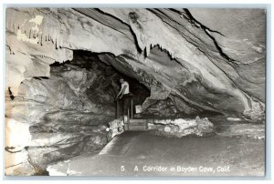 c1950's View Of A Corridor In Boyden Cave California CA RPPC Photo Postcard