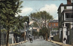 Charleston South Carolina SC Old Legare Street Horse & Carriage c1910 Postcard