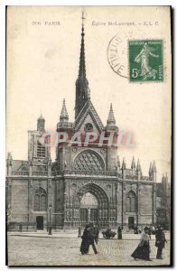 Old Postcard Paris St Lawrence Church