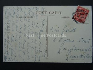 BROADSTAIRS Sands & Bleak House shows Thames Barges c1920 Postcard by J.R.Gale