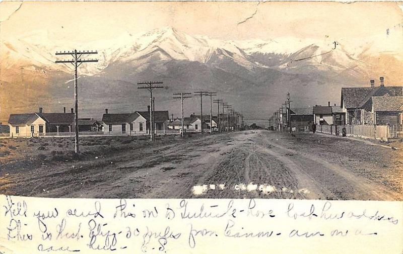 Cañon City CO Dirt Street View RPPC Postcard