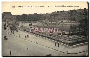 Old Postcard Paris Les Invalides and the Canons