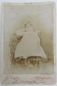 POST MORTEM ANTIQUE CABINET PHOTO OF BABY from LEWISTOWN PA