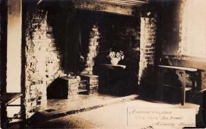 MINSTER IN THANET KENT UK ANCIENT FIREPLACE~OLD OAKE TEA HSE REAL PHOTO POSTCARD