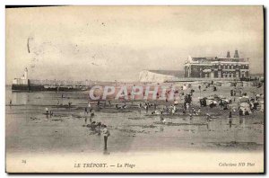 Old Postcard Le Treport The Beach
