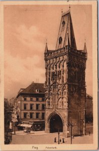 Czech Republic Prague, Prag Praha Pulverturm Powder Tower Vintage Postcard C184