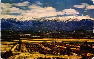 USA California Mountain Range Vintage Postcard C163