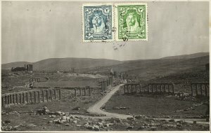 jordan, JERASH جرش, The Oval Forum, Excavation (1934) RPPC Postcard