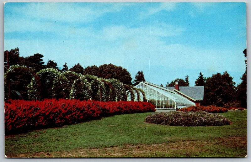 Vtg Bridgeport Connecticut CT Beautiful Gardens in Beardsley Park View Postcard