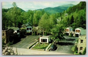 Roadside~Gatlinburg Tennessee~Birds Eye View Of Park Tourist Court~Vintage PC