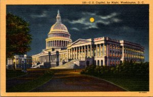 Washington D C United States Capitol By Night Curteich