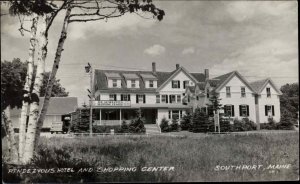 Southport Maine ME Hotel & Stores Real Photo Postcard