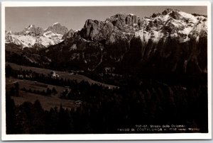 Strada Delle Dolomiti C Dinconstalunga Italy Real Photo RPPC Postcard