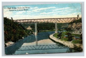 Vintage 1916 Postcard High Bridge Kentucky River Queen & Crescent Route Kentucky