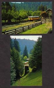 CA Lot 2 Skunk Railroad Train Ft Fort Bragg Willits California Calif  Postcards