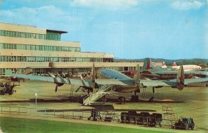 1964 Pittsburgh Airport Postcard American Eastern Air Lines Planes Chrome