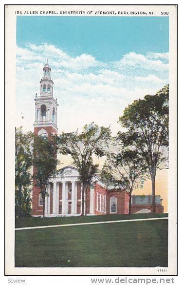 Allen Chapel, University Of Vermont, Burlington, Vermont, 1910-1920s