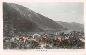Nelson BC Canada Scenic City View Tinted Real Photo Antique Postcard K77599