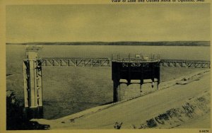 View of Lake and Outlets North of Ogallala, Neb. Vintage Postcard P55