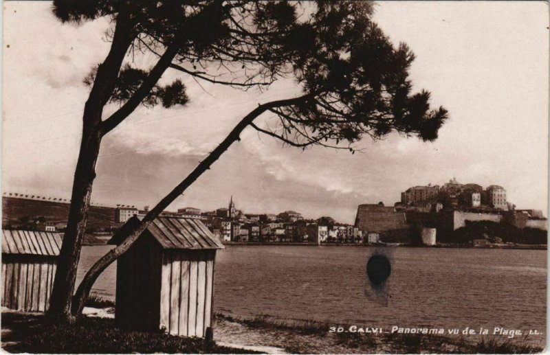 CPA Calvi Panorama vu de la Plage CORSICA (1078416)