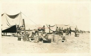 Military, Mexican Border War, Camp Pershing, Row of Tents, RPPC