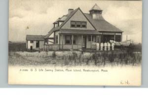 NEWBURYPORT MA Life Saving Station c1905 Rotograph PC