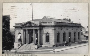 Vintage Postcard 1948 U.S. Post Office Buidling Hisyoric Landmark Wabash Indiana