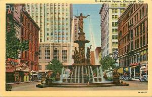 OH, Cincinnati, Ohio, Fountain Square, Curteich No. 8A-H2420