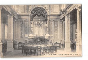 Aix-les-Bains France Postcard 1907-1915 Villa des Fleurs Salle de Jeu