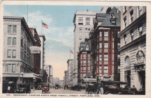 Oregon Portland Broadway Looking North From Yamhill Street sk647