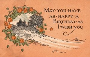 Vintage Postcard 1916 May You Have As Happy Birthday As I Wish You Greetings