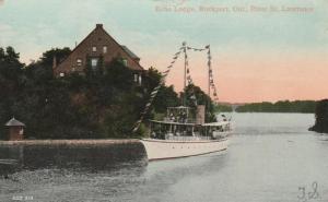 Tourist Boat at Echo Lodge Rockport Ontario St Lawrence River Canada pm 1908 UDB