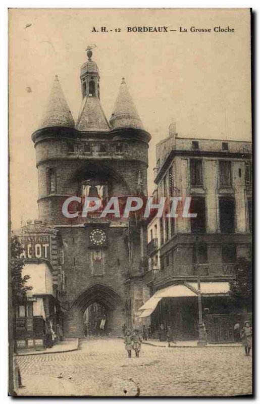 Old Postcard Bourdeaux La Grosse Cloche