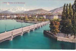 Switzerland Geneve et le Montblanc
