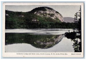 c1940s Cathedral Ledge & Echo Lake North Conway New Hampshire NH Posted Postcard 