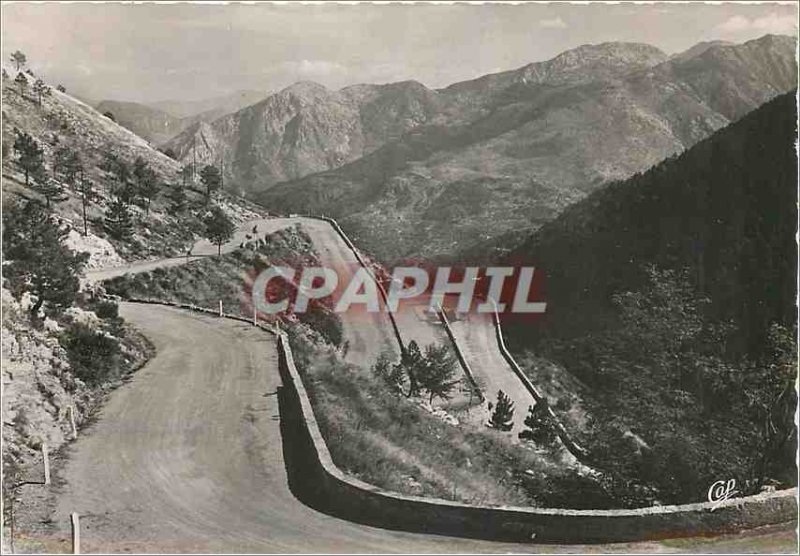 Postcard Modern Lace Sospel the Col de Braus towards Sospel